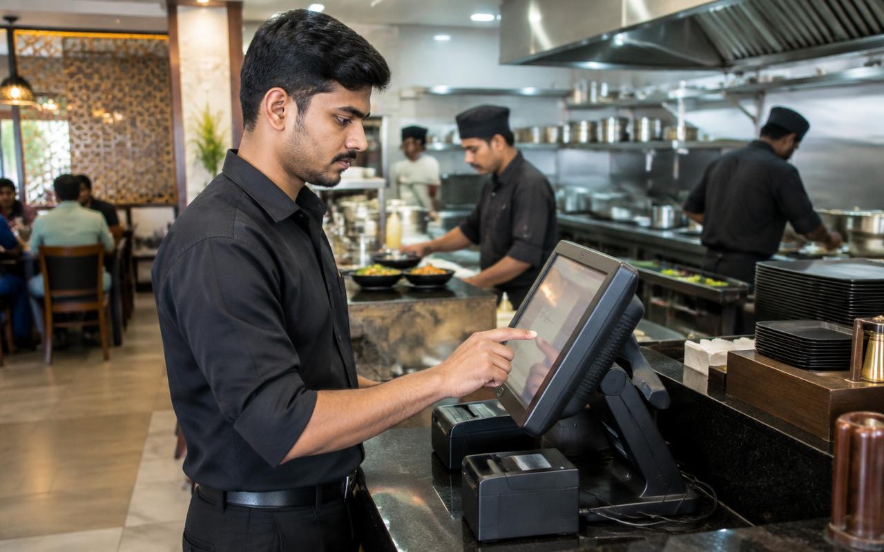 Restaurant team using connected Trionix POS operations